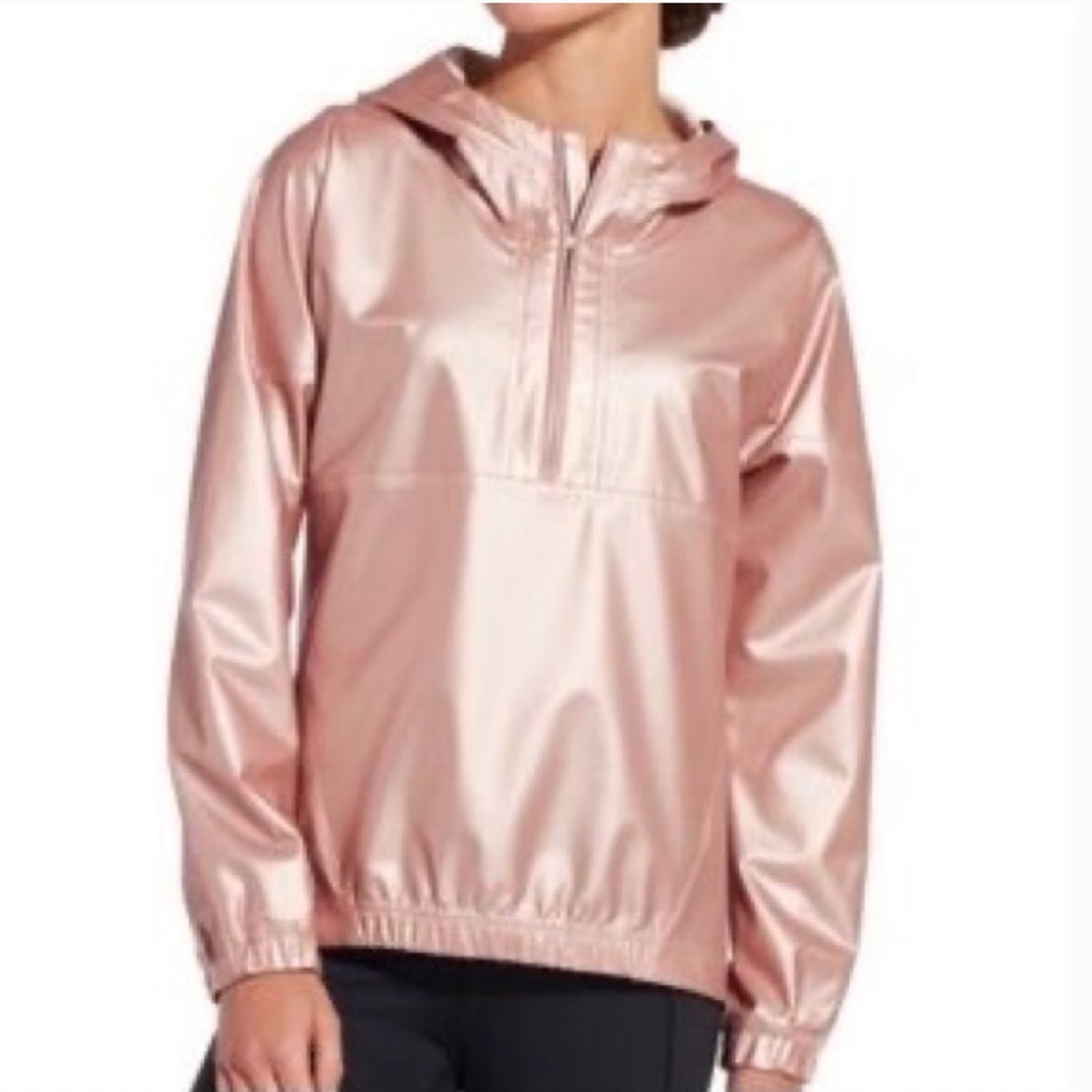 Calia By Carrie Underwood Rose Pink Metallic Windbreaker 1/2 Zip
Jacket Medium M